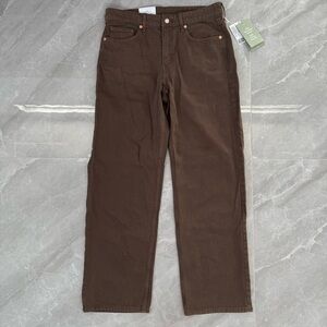 Women’s H&M &Denim Baggy Low Waist Loose Fit Jeans 100% Cotton Size 8